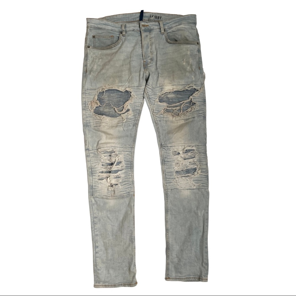 Divided Light Blue Ripped Jeans Size 34